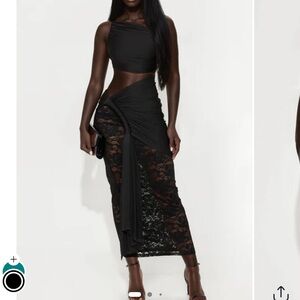 Fashion Nova Maxi Skirt Set